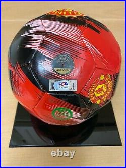 DAVID BECKHAM Signed Autograph MANCHESTER UNITED Soccer Ball PSA #AJ23865