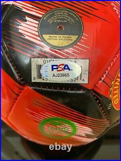 DAVID BECKHAM Signed Autograph MANCHESTER UNITED Soccer Ball PSA #AJ23865