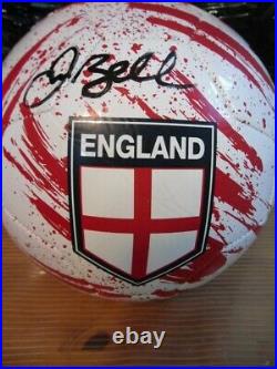 DAVID BECKHAM Signed Football England Certified COA