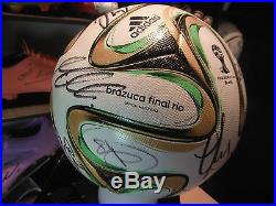 DEUTSCHLAND GERMANY World Cup 2014 MATCH BALL signed x21 SOCCER BALL Fussball