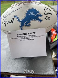 Dandre Swift Signed Lions Ball