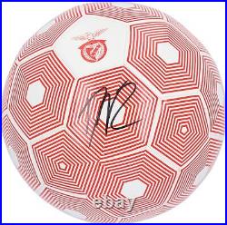 Darwin Nunez Benfica Autographed Red & White Logo Soccer Ball