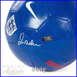 David Beckham Autographed England Blue Nike Team Prestige Ball Panini Authentic
