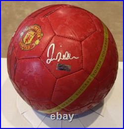 David Beckham Autographed Manchester United Red Adidas Soccer Ball Panini COA