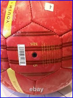 David Beckham Autographed Manchester United Red Adidas Soccer Ball Panini COA