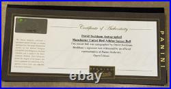 David Beckham Autographed Manchester United Red Adidas Soccer Ball Panini COA