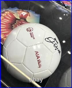 David Beckham Hand Signed Soccer Ball Genuine 2017 Framed (his Trip To Kul)