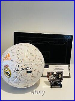 David Beckham Signed Real Madrid Soccer Ball AUTO Panini COA & Obsidian Card /30