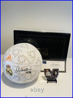 David Beckham Signed Real Madrid Soccer Ball AUTO Panini COA & Obsidian Card /30