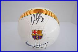 David Villa Hand Signed Autograph Ball Size 4 Barcelona NYCFC Proof