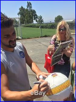 David Villa Hand Signed Autograph Ball Size 4 Barcelona NYCFC Proof