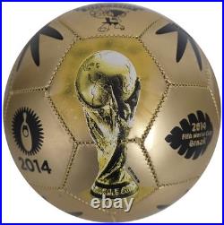 David Villa Signed Gold Soccer Ball Proof COA Autographed New York City FC Spain