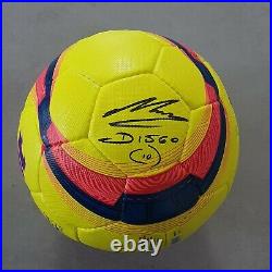 Diego Maradona signed / autographed football Soccer ball. Shirt Photo Proof