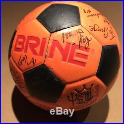 Early'80s Wichita Wings Team Signed/Autographed MISL Soccer Ball Rare! BRINE
