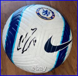 Edouard Mendy signed Chelsea Soccer Ball Exact Proof