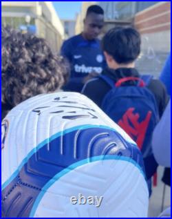Edouard Mendy signed Chelsea Soccer Ball Exact Proof