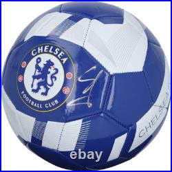 Enzo Fernandez Autographed Chelsea Logo Soccer Ball Official Signed