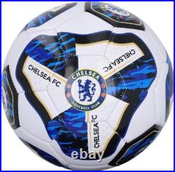 Enzo Fernandez Chelsea FC Autographed Chelsea White & Gold Logo Soccer Ball