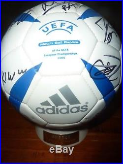 Euro 2004 Greece Squad Signed Soccer Football Ball Coa