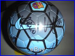 FC BARCELONA 2015/16 SIGNED BALL SOCCER FOOTBALL by MESSI-SUAREZ-NEYMAR-INIEST