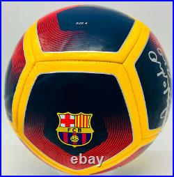 FC Barcelona Ronaldinho Signed Nike Soccer Ball Autographed BAS Beckett Witness