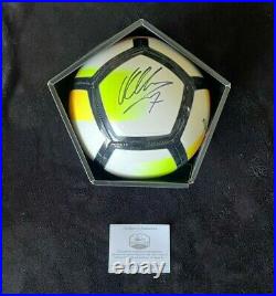 FIFA UEFA Spain David Villa Autograph Signed Nike Soccer Football Ball COA