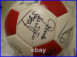 FIFA World All-Stars Signed Soccer Ball Zico, Platini, Beckenbauer, Rossi, Etc
