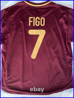 FIGO Signed Shirt Jersey Real Madrid Barcelona FC Sporting Portugal FIFA Messi