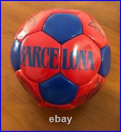 F. C Barcelona Soccer Ball Hand Signed For All The Staff Season 1996/97