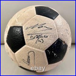 F. C. Barcelona used BALL SIGNED Maradona + team 83/84 Soccer Football +JSA LOA