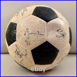 F. C. Barcelona used BALL SIGNED Maradona + team 83/84 Soccer Football +JSA LOA