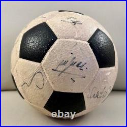 F. C. Barcelona used BALL SIGNED Maradona + team 83/84 Soccer Football +JSA LOA