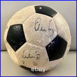 F. C. Barcelona used BALL SIGNED Maradona + team 83/84 Soccer Football +JSA LOA