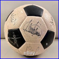 F. C. Barcelona used BALL SIGNED Maradona + team 83/84 Soccer Football +JSA LOA