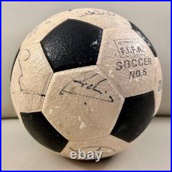 F. C. Barcelona used BALL SIGNED Maradona + team 83/84 Soccer Football +JSA LOA