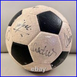 F. C. Barcelona used BALL SIGNED Maradona + team 83/84 Soccer Football +JSA LOA