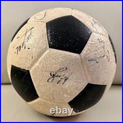 F. C. Barcelona used BALL SIGNED Maradona + team 83/84 Soccer Football +JSA LOA