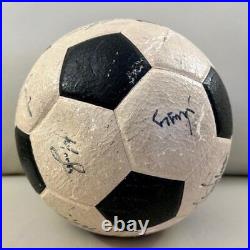 F. C. Barcelona used BALL SIGNED Maradona + team 83/84 Soccer Football +JSA LOA