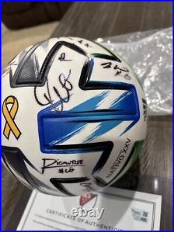 Fc Dallas Match-Used Soccer Ball 2020 MLS Auto COA Ricardo Pepi Team Signed