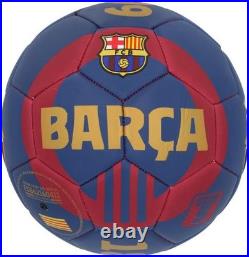 Gavi FC Barcelona Autographed Red & Blue Logo Soccer Ball