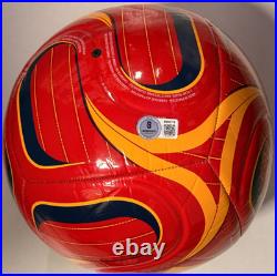 Gavi Signed Adidas Spain Soccer Ball Beckett Authenticated