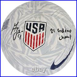 Gyasi Zardes US Men's National TeamSignd Logo Soccer Ball with21 Gold Cup Champ