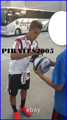 Hachim Mastour Signed Soccer Ball Ac Milan Exact Proof Futbol Next Superstar