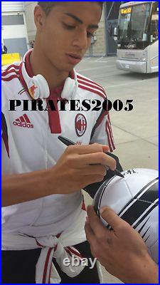 Hachim Mastour Signed Soccer Ball Ac Milan Exact Proof Futbol Next Superstar