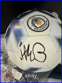 Halland Autographed Main City Soccer Bal Fanatics Coa