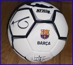 Hansi Flick & Joan Laporta Dual Signed Barcelona Fc Full Size Soccer Ball Coa