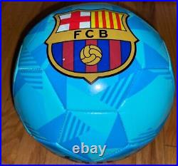 Hansi Flick Signed Barcelona Fc Logo Blue Full Size Soccer Ball Proof Coa