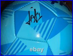 Hansi Flick Signed Barcelona Fc Logo Blue Full Size Soccer Ball Proof Coa