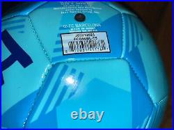 Hector Fort Signed Barcelona Fc Blue Logo Full Size Soccer Ball Coa
