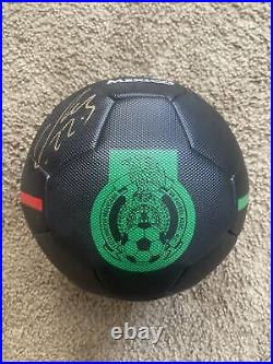 Hirving Chucky Lozano Autographed Mexico Soccer Ball Gold Cup Olympic Napoli PSV